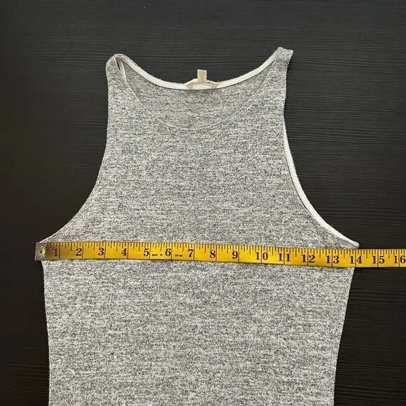 Wilfred Free Heather Gray Scoop Neck Sleeveless Casual Midi Tank Dress Small - Picture 8 of 10
